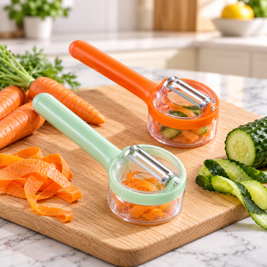 Peeler With Storage Box Fruit And Vegetable Peeler Double-sided