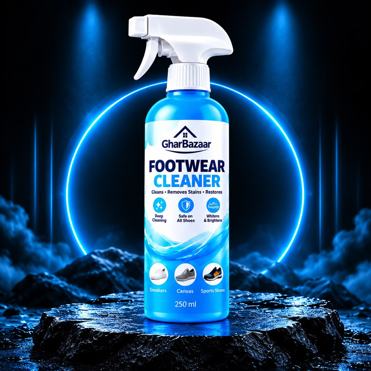 GharBazaar Footwear Cleaner Spray โ Shoe Stain Remover (250ml)