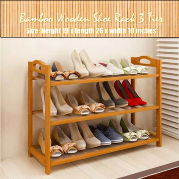 Premium Wooden Shoe Rack 3,4,5 Layers