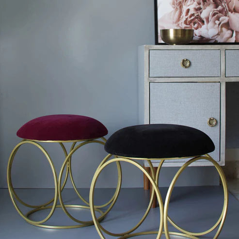 living room gold frame Metallic seating stool sofa chair