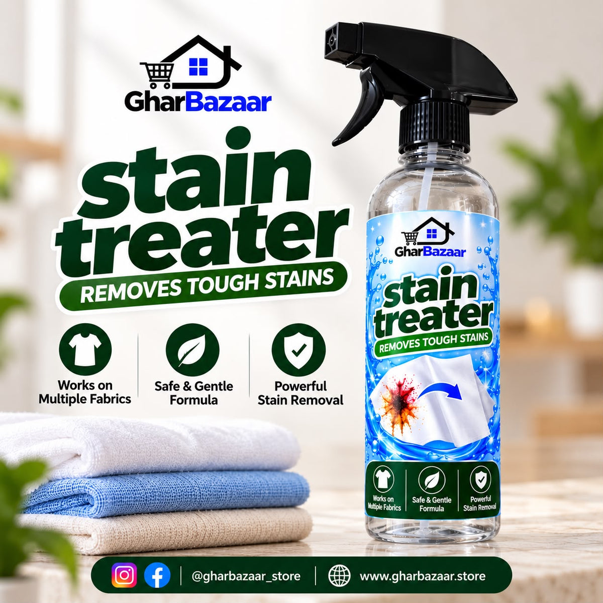 GharBazaar Stain Treater – Tough Stains Ka Easy Solution! ✨