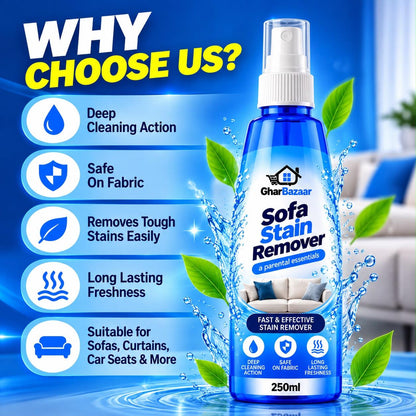 GharBazaar Sofa Stain Remover Spray – 250ml | Fabric & Upholstery Cleaner