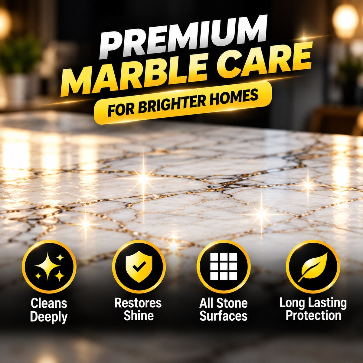 GharBazaar Marble Cleaner Spray – Clean, Shine & Protect (250ml)