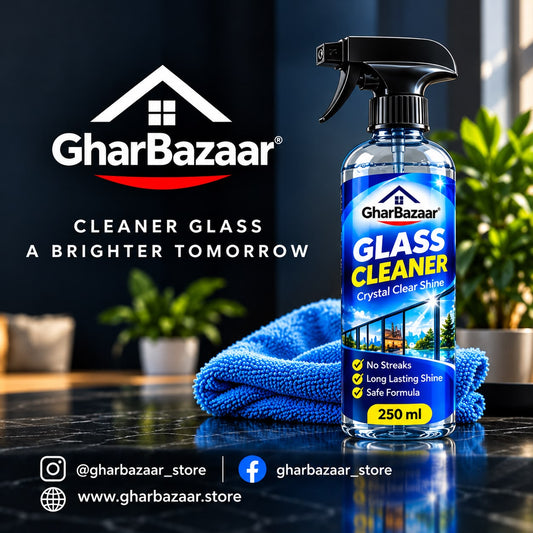GharBazaar Glass Cleaner Spray – Streak-Free Shine (250ml)