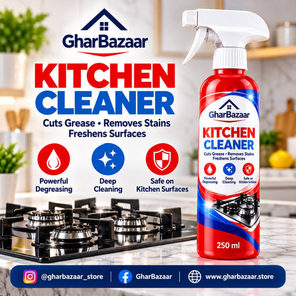 GharBazaar Kitchen Cleaner Spray – Grease & Stain Remover (250ml)