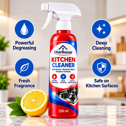 GharBazaar Kitchen Cleaner Spray – Grease & Stain Remover (250ml)