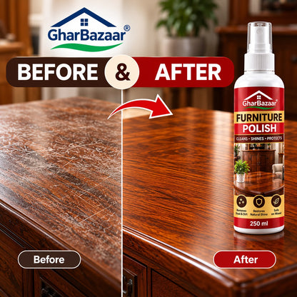GharBazaar Furniture Polish Spray 250ml – Wood Cleaner, Shine & Dust Remover