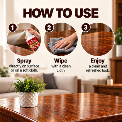 GharBazaar Furniture Polish Spray 250ml – Wood Cleaner, Shine & Dust Remover