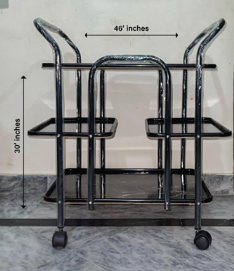 Trolley 4 Tray Wheels Moving Trolley-Side Table
