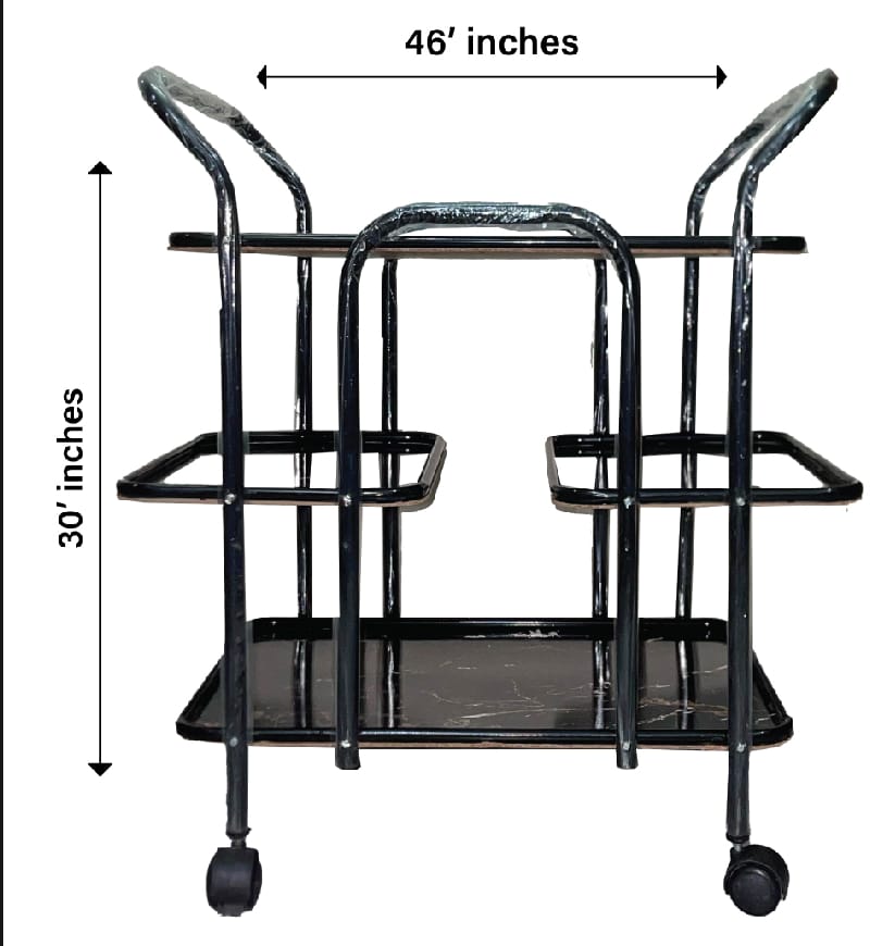 Trolley 4 Tray Wheels Moving Trolley-Side Table