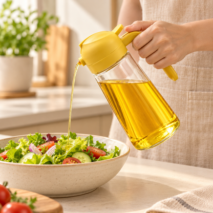 1-4Pc 2-in-1 Sprayer Pourer Oil Empty Bottle Plastic Oil Container